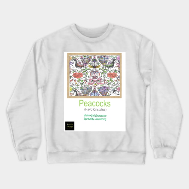 Peacocks Crewneck Sweatshirt by Yvonne Motifs